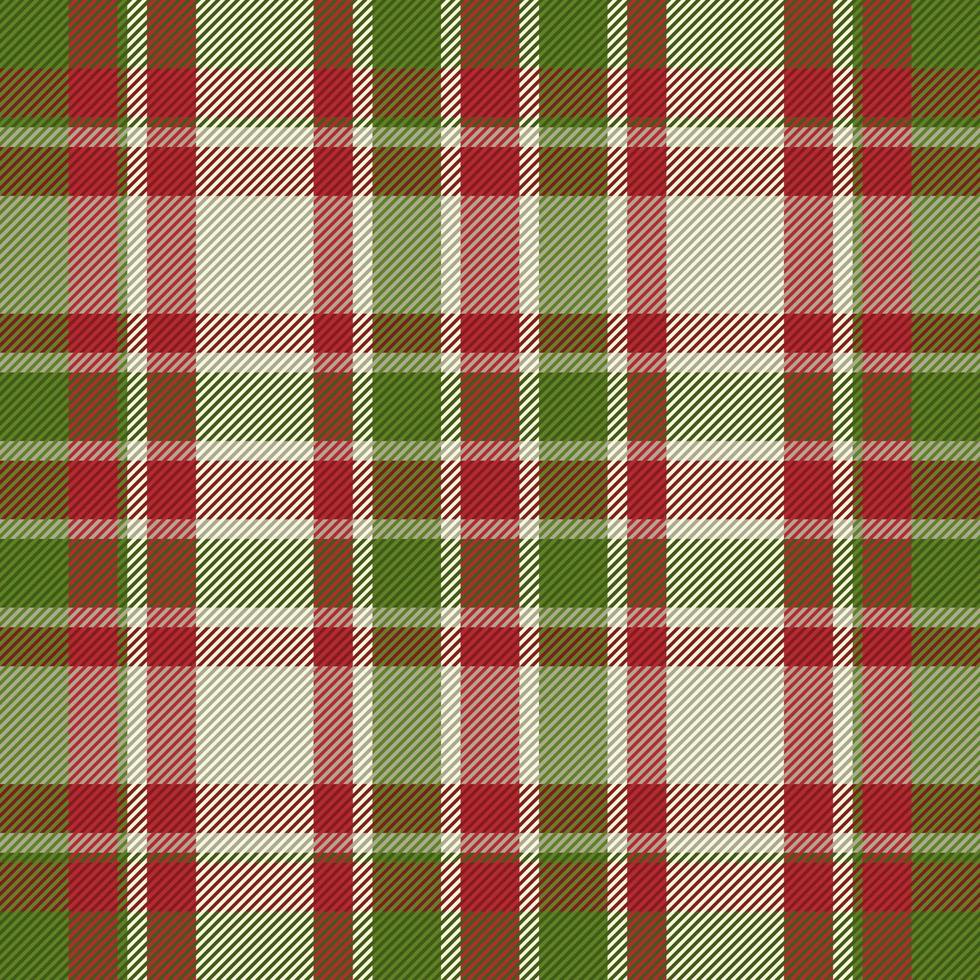 Seamless Plaid Checker Stripes Christmas Wrapping Paper Pattern In