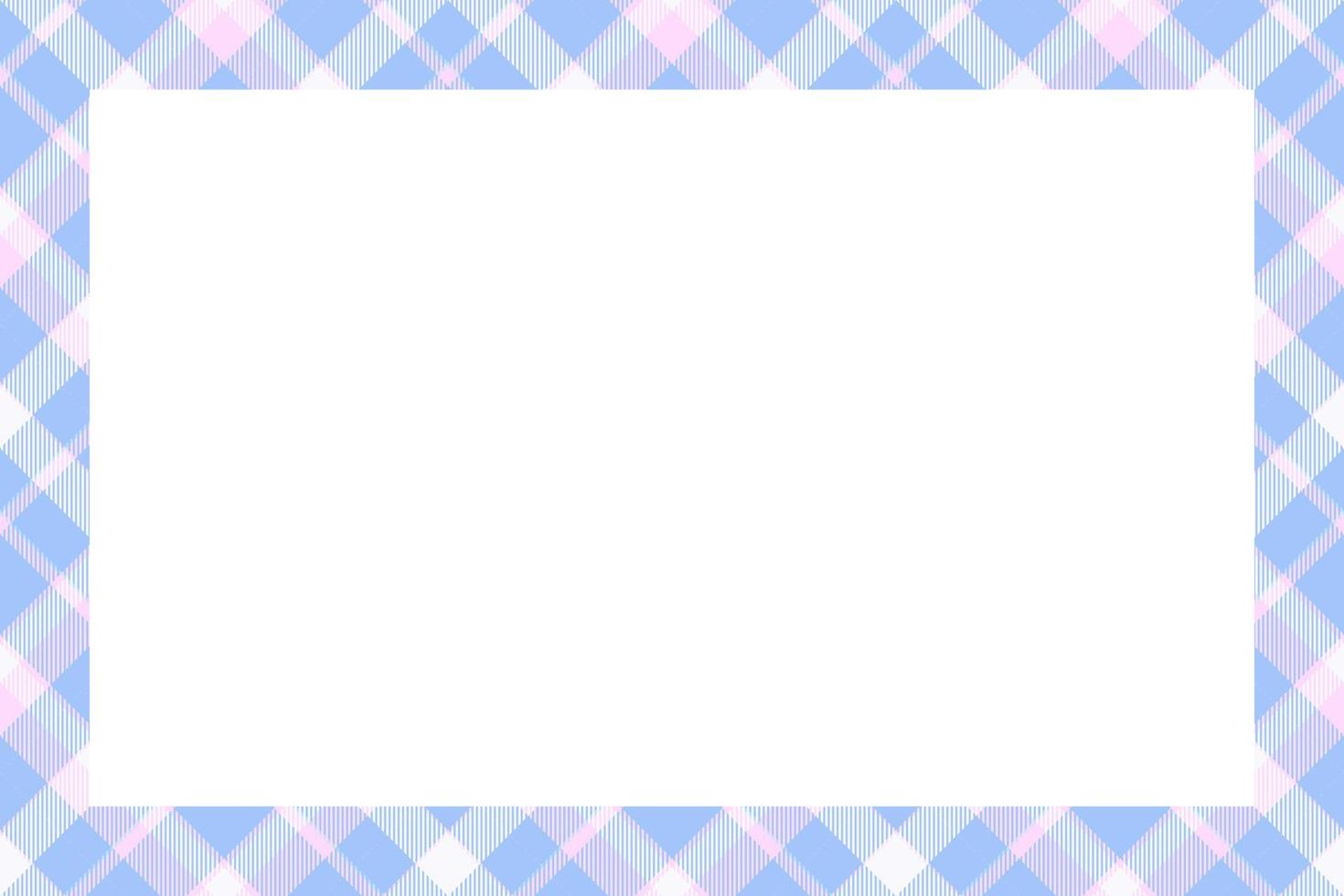 Vintage frame vector. Scottish border pattern retro style. Tartan plaid ornament. vector