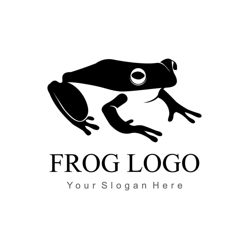 logotipo de vector plano de rana