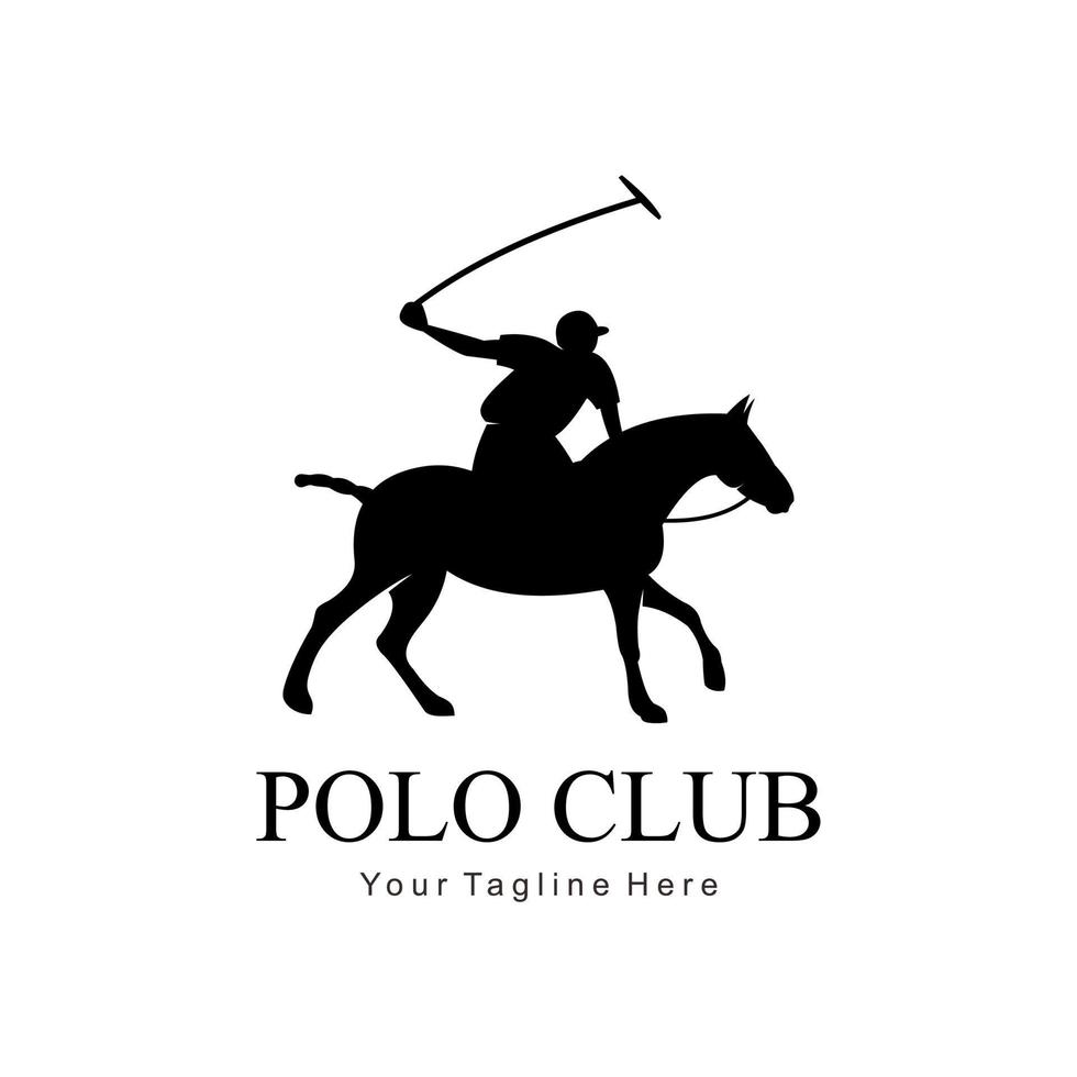 logotipo del club de polo vector