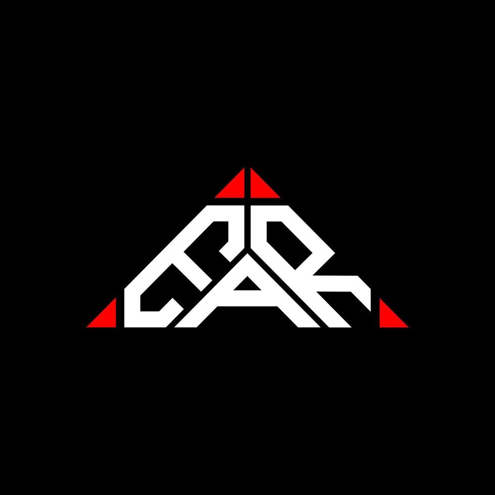 EAR letter logo creative design with vector graphic, EAR simple and modern logo in round triangle shape.