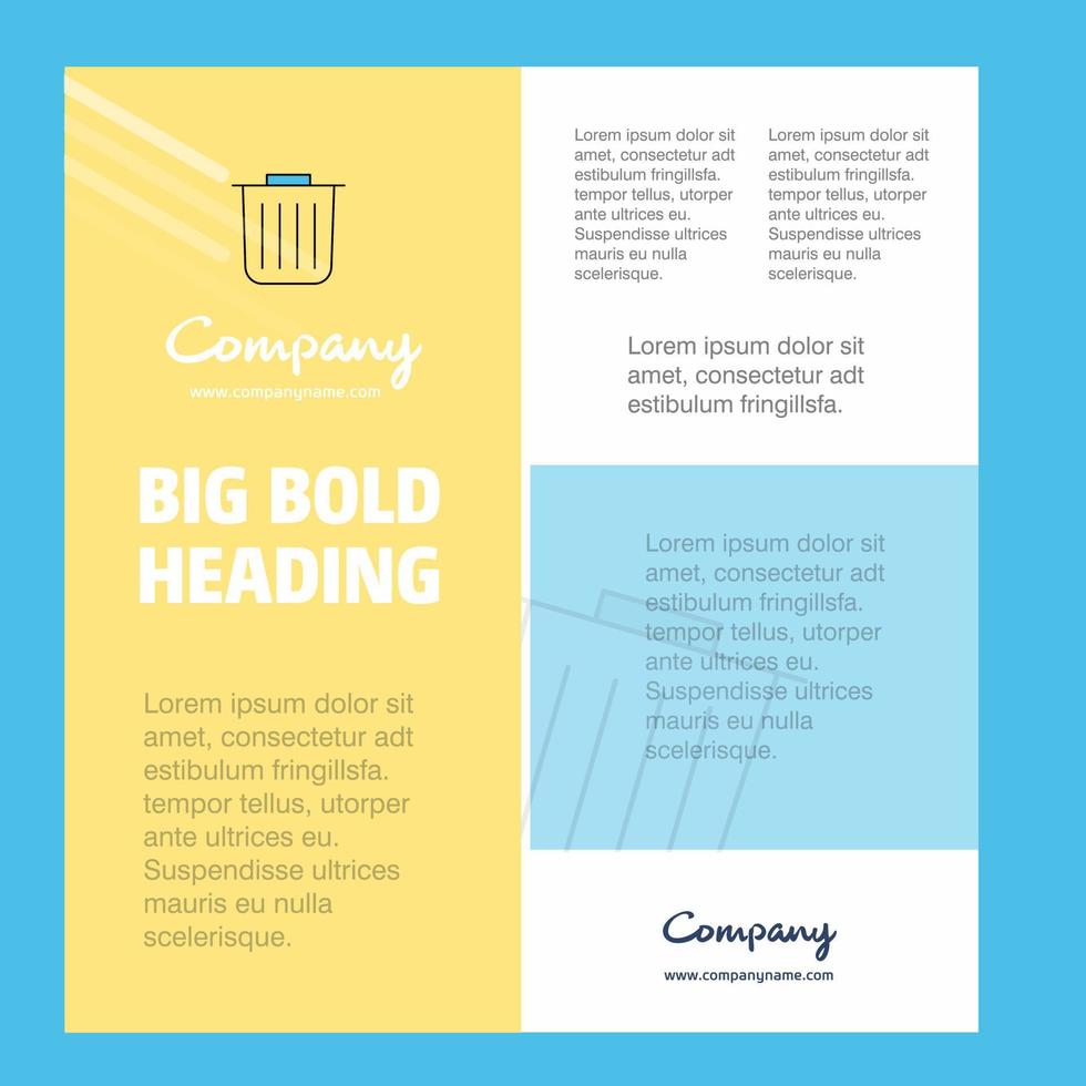 Trash Business Company Poster Template with place for text and images vector background