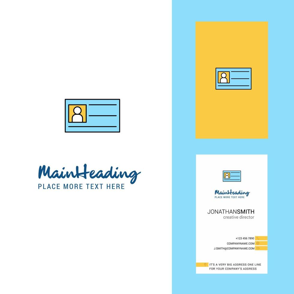 ID card Creative Logo and business card vertical Design Vector