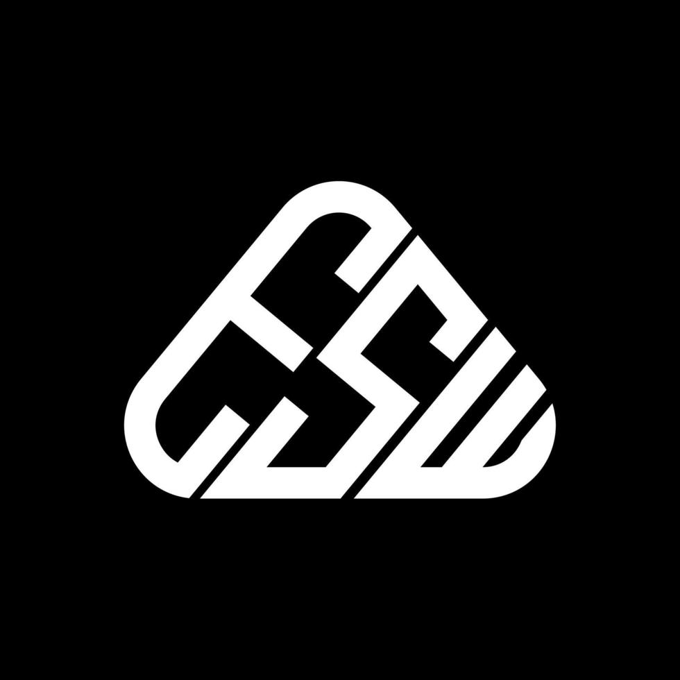 diseño creativo del logotipo de la letra esw con gráfico vectorial, logotipo simple y moderno de esw en forma de triángulo redondo. vector