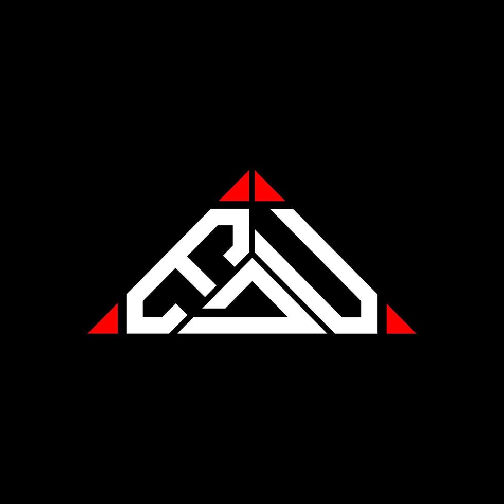 EDU letter logo creative design with vector graphic, EDU simple and modern logo in round triangle shape.