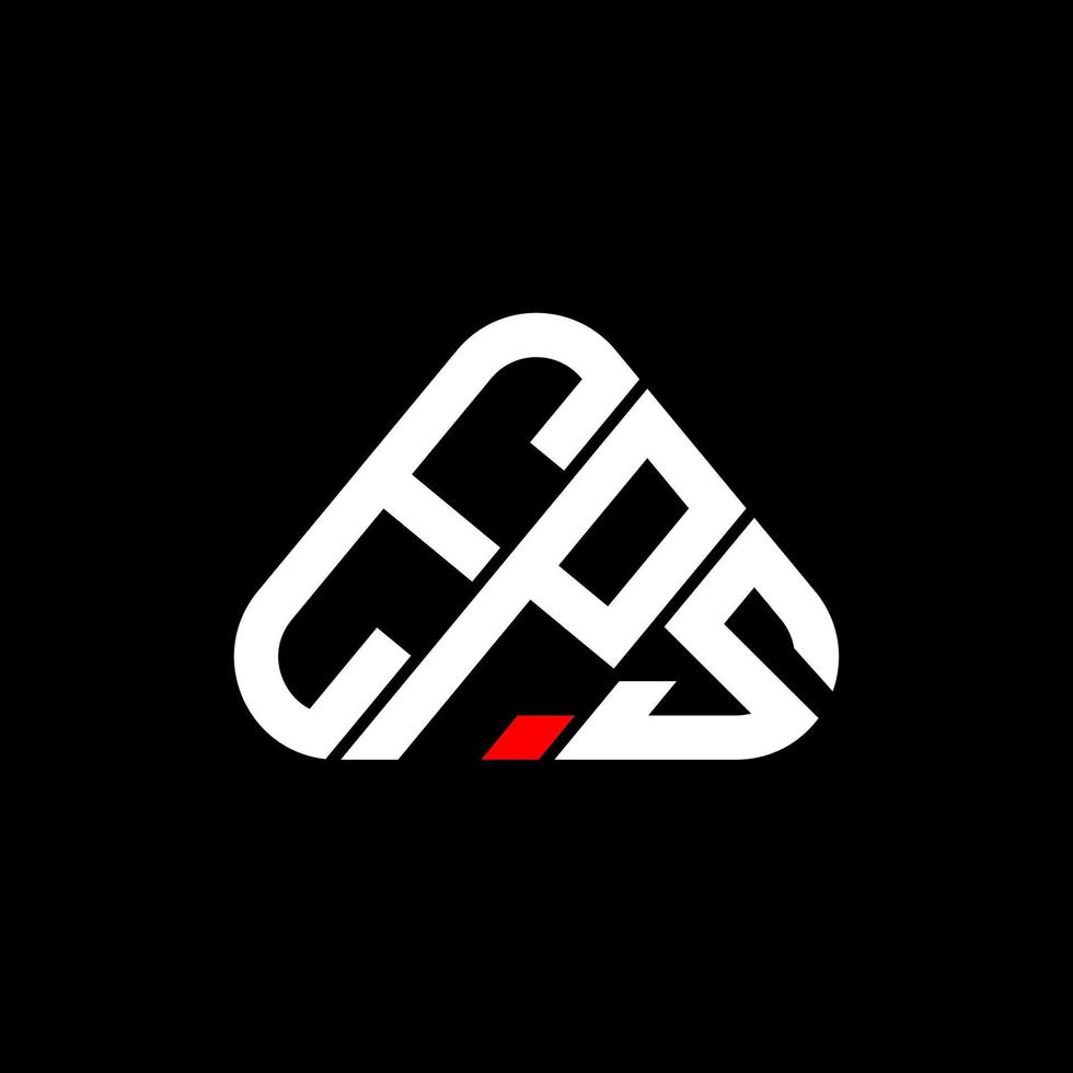 EPS letter logo creative design with vector graphic, EPS simple and modern logo in round triangle shape.