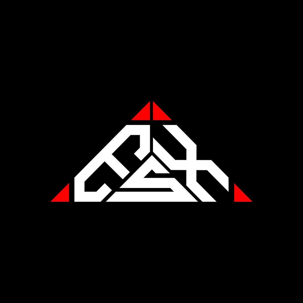 diseño creativo del logotipo de la letra esx con gráfico vectorial, logotipo simple y moderno de esx en forma de triángulo redondo. vector