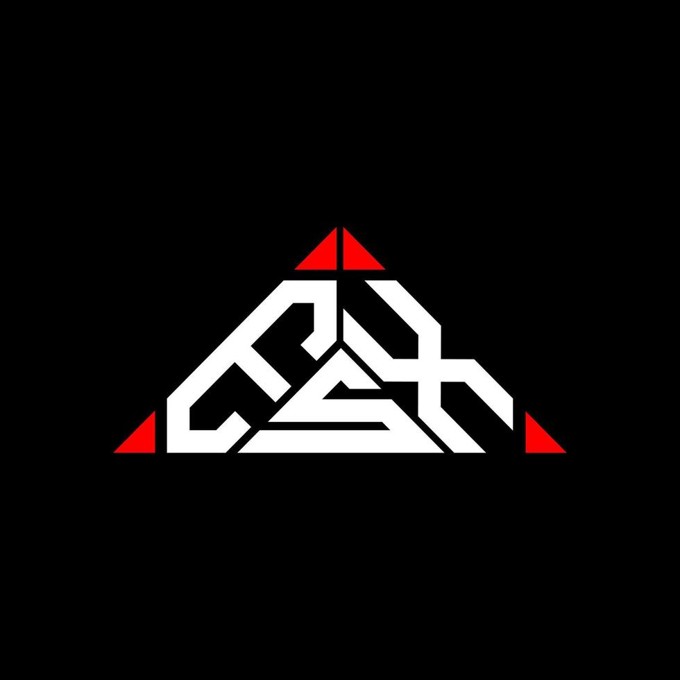 ESX letter logo creative design with vector graphic, ESX simple and modern logo in round triangle shape.