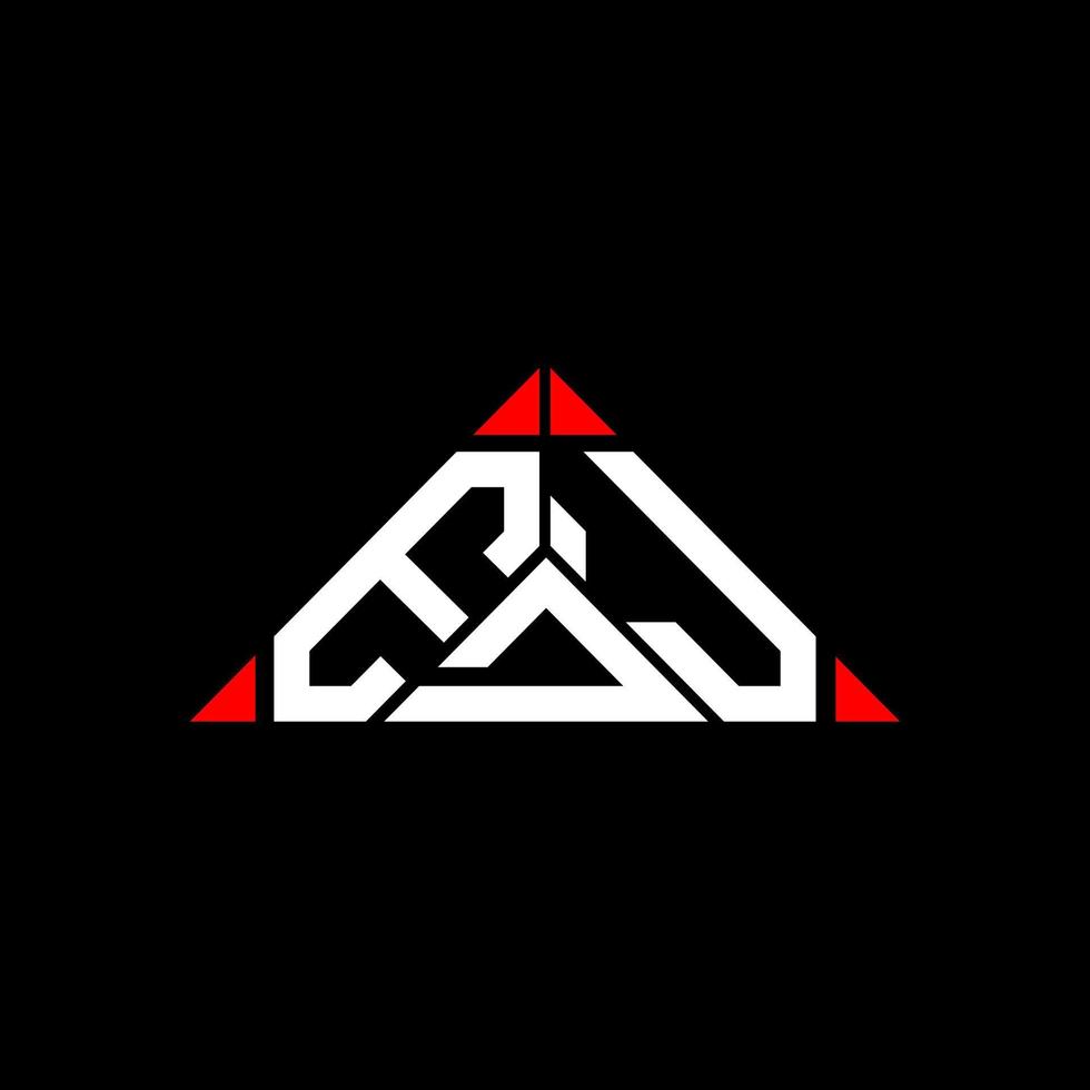 EDJ letter logo creative design with vector graphic, EDJ simple and modern logo in round triangle shape.