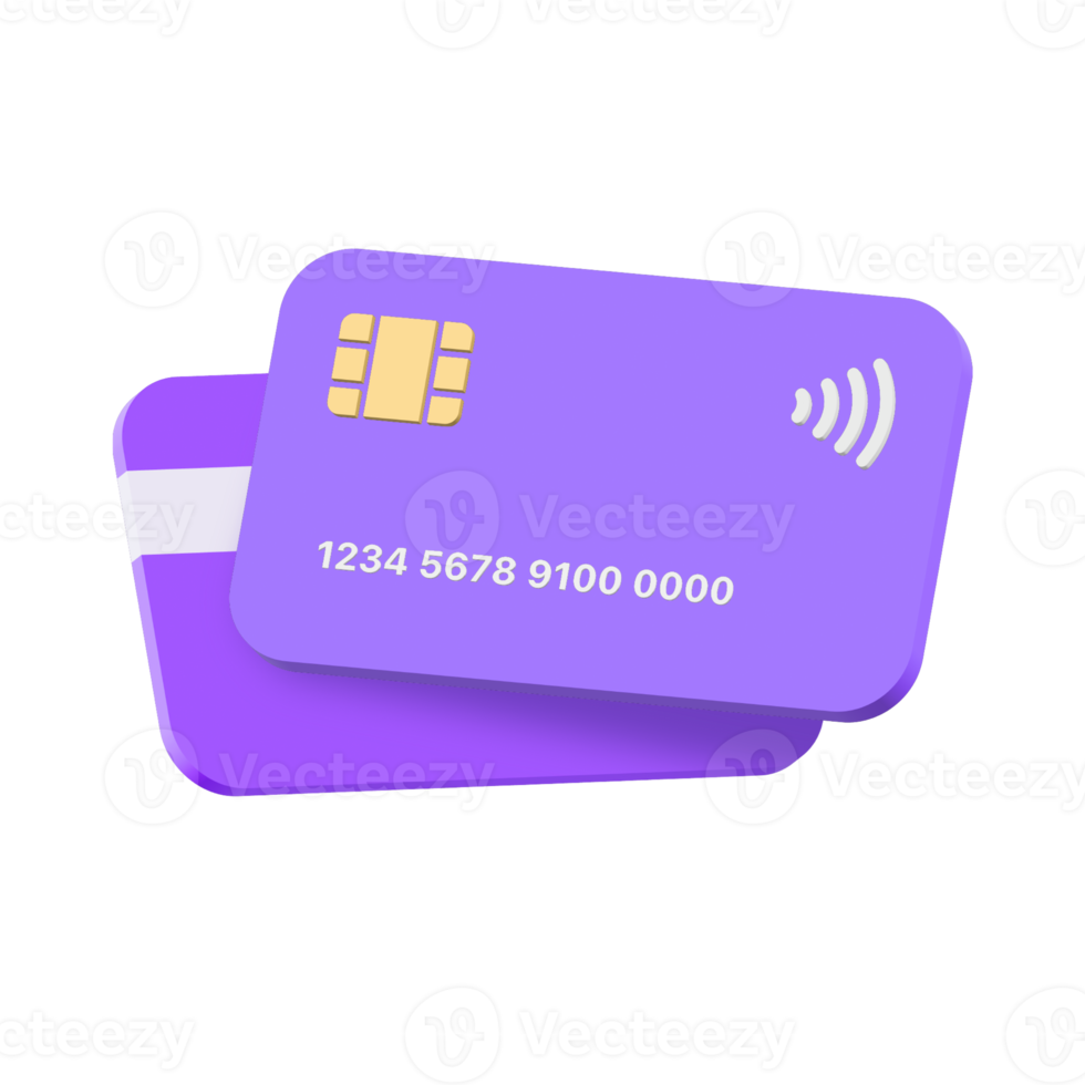 3d credit card icon for contactless payments, online payment concept. 3d render illustration. png