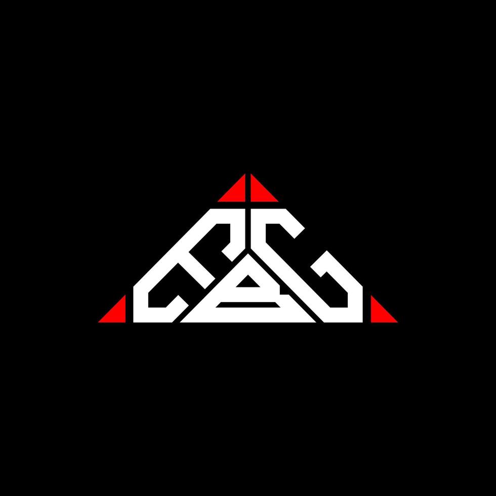 EBG letter logo creative design with vector graphic, EBG simple and modern logo in round triangle shape.