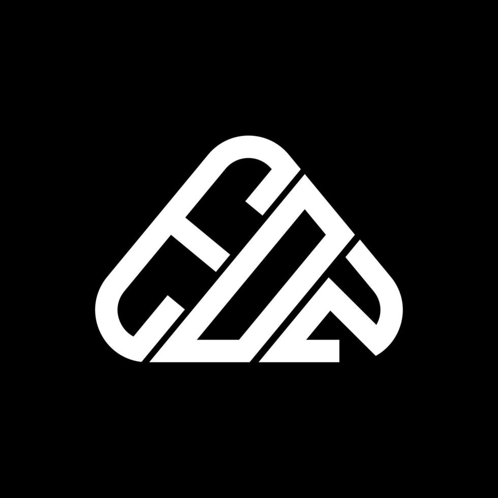 Diseño creativo del logotipo de la letra eoz con gráfico vectorial, logotipo simple y moderno de eoz en forma de triángulo redondo. vector
