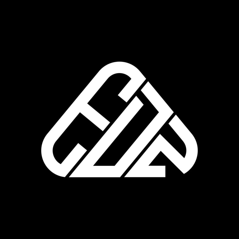 Diseño creativo del logotipo de la letra edz con gráfico vectorial, logotipo simple y moderno de edz en forma de triángulo redondo. vector
