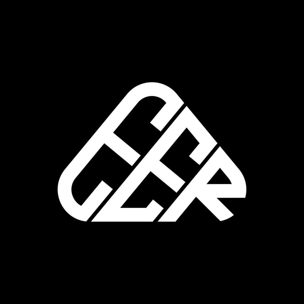 diseño creativo del logotipo de la letra eer con gráfico vectorial, logotipo simple y moderno de eer en forma de triángulo redondo. vector