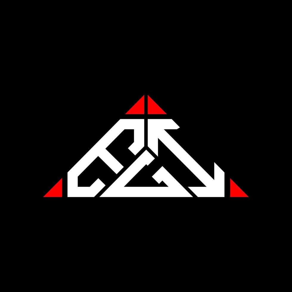 EGI letter logo creative design with vector graphic, EGI simple and modern logo in round triangle shape.