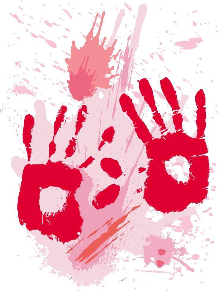 Bloods grunge texture with hands vector