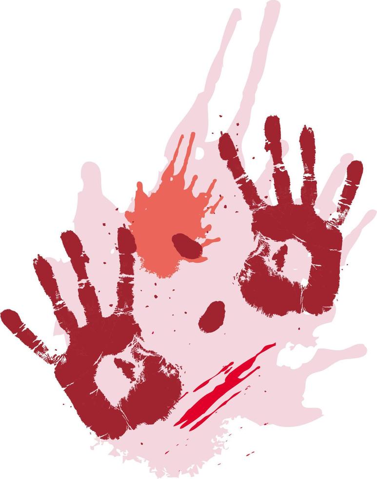 Bloods grunge texture with hands vector