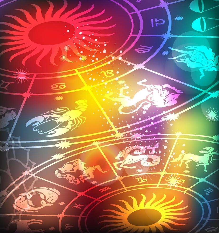 Background with a horoscope vector