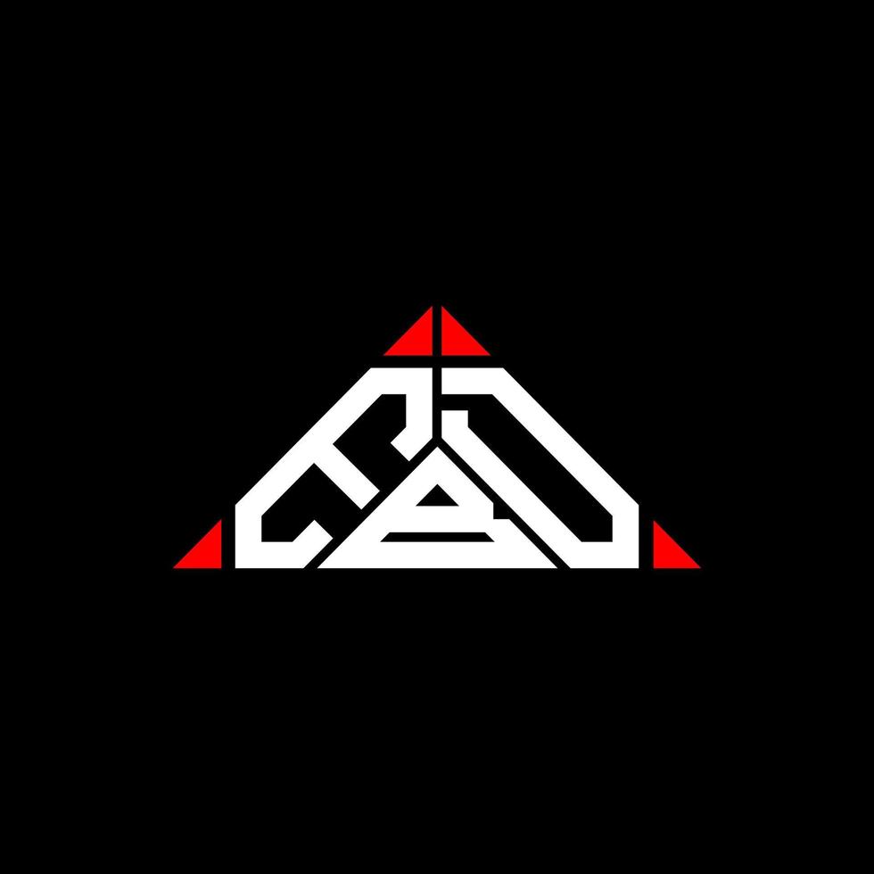 EBD letter logo creative design with vector graphic, EBD simple and modern logo in round triangle shape.
