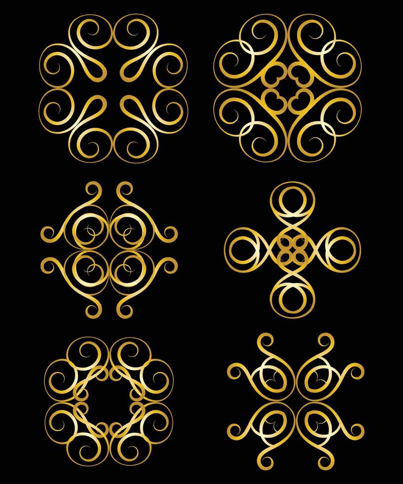 Decorative frame Elegant vector element for design in Eastern style. Beautiful floral golden border. Lace illustration for invitations, greeting cards and T Shirt design.