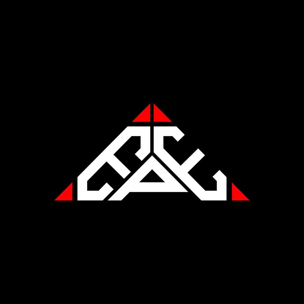 EPE letter logo creative design with vector graphic, EPE simple and modern logo in round triangle shape.