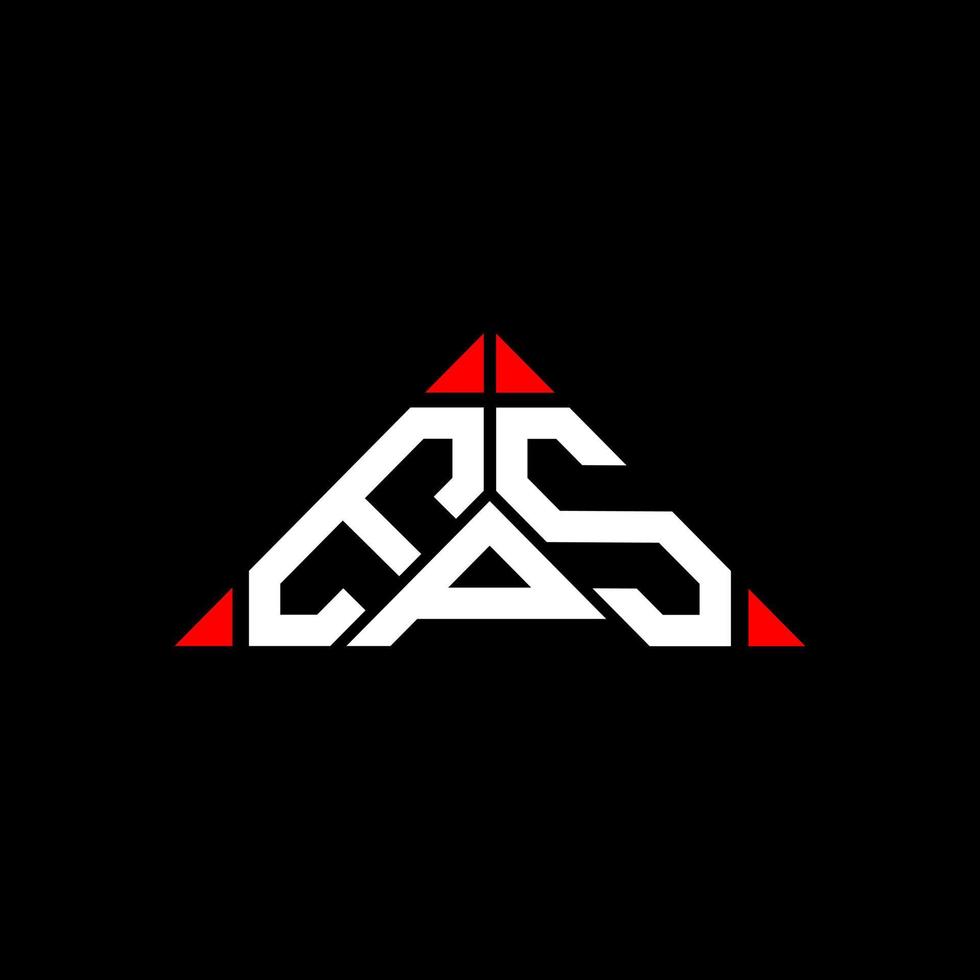 diseño creativo del logotipo de letra eps con gráfico vectorial, logotipo eps simple y moderno en forma de triángulo redondo. vector