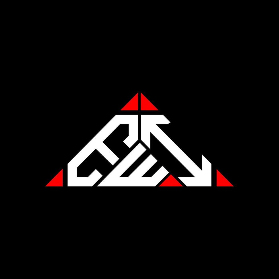 EWI letter logo creative design with vector graphic, EWI simple and modern logo in round triangle shape.