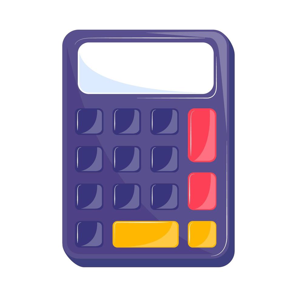 calculator cartoon icon vector