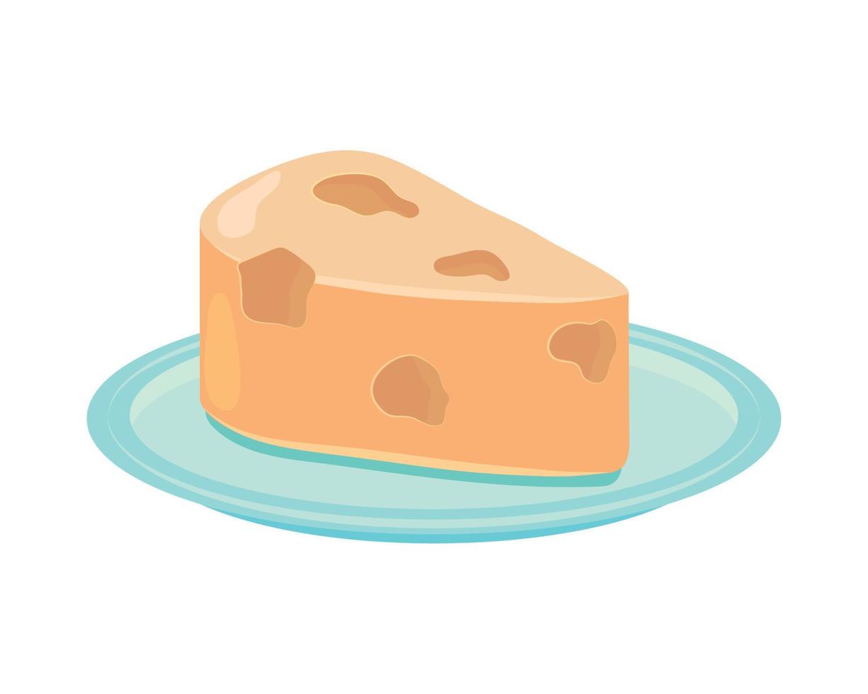 icono de rebanada de queso vector