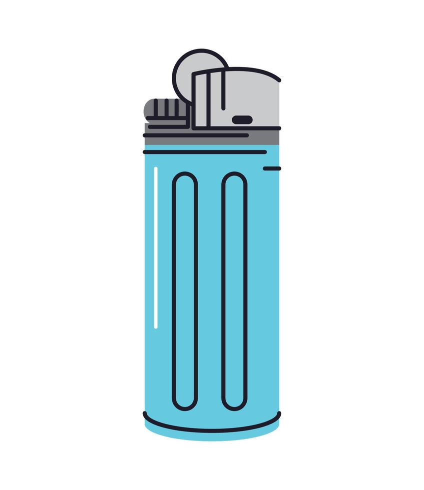 blue lighter icon vector