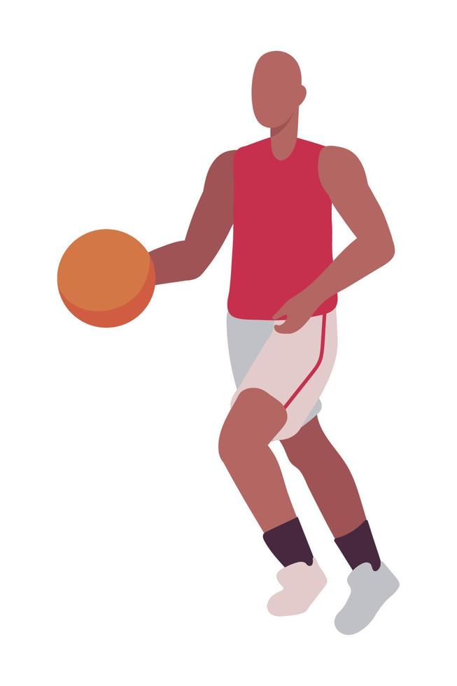 jugador masculino de baloncesto vector