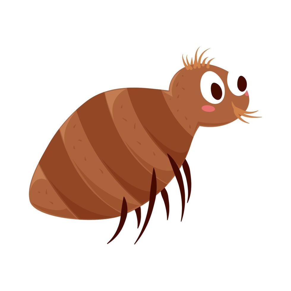 flea insect cartoon vector