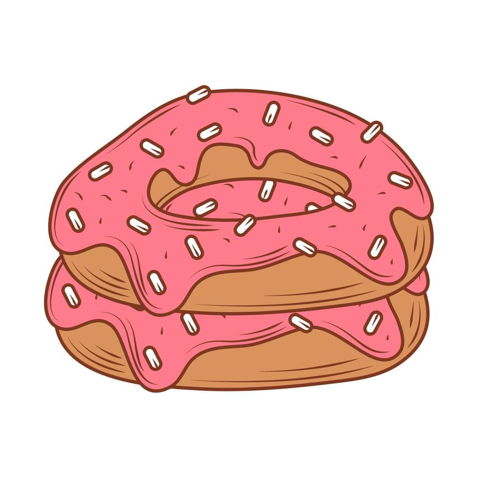 icono de donas dulces vector