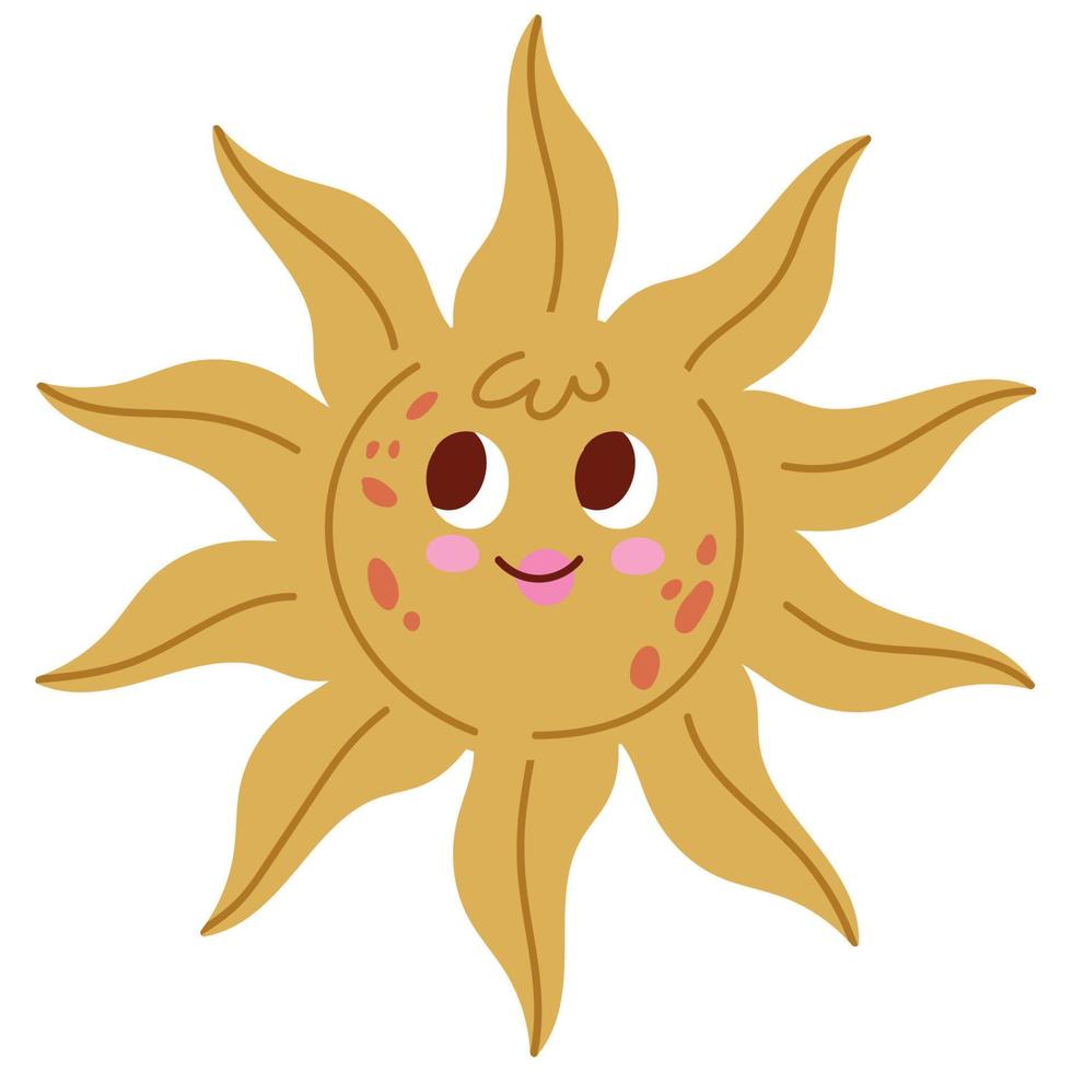 sun 90s retro vector