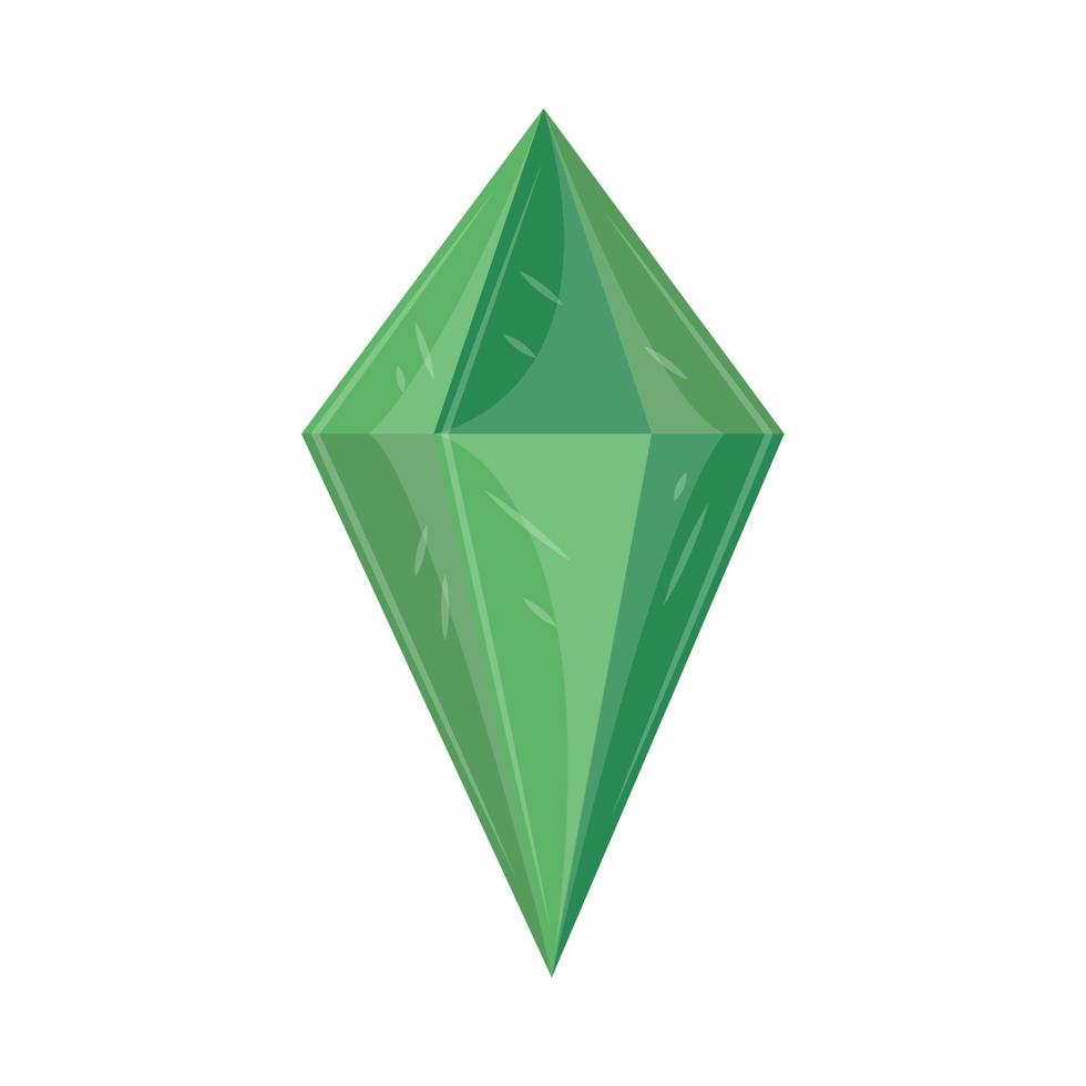 icono de piedra preciosa verde vector