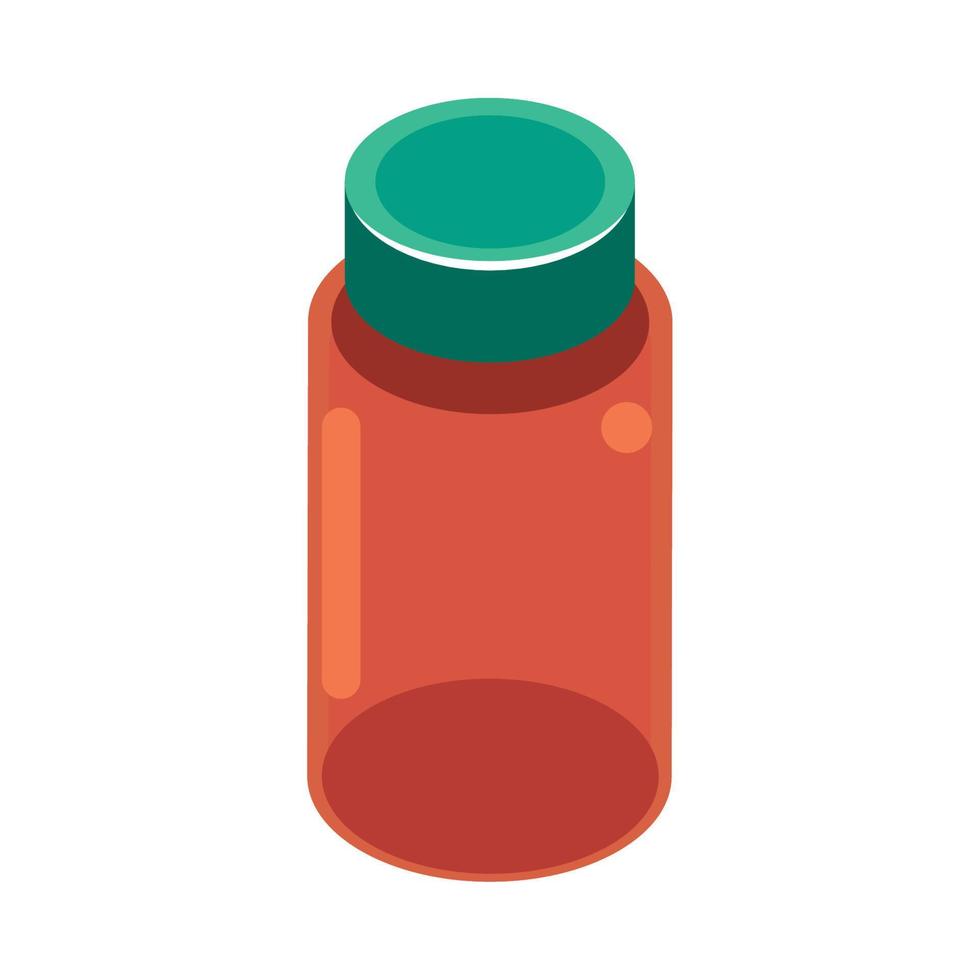 isometric medicine bottle vector