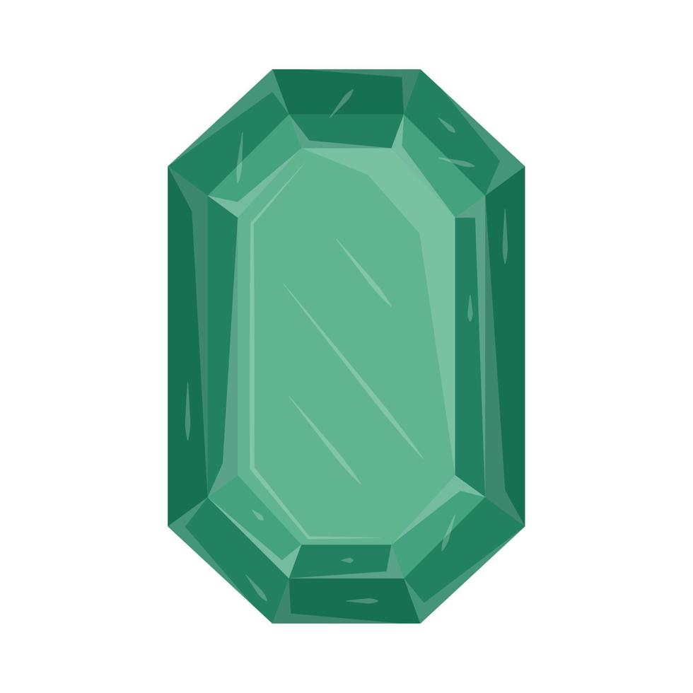 icono de piedra preciosa esmeralda vector