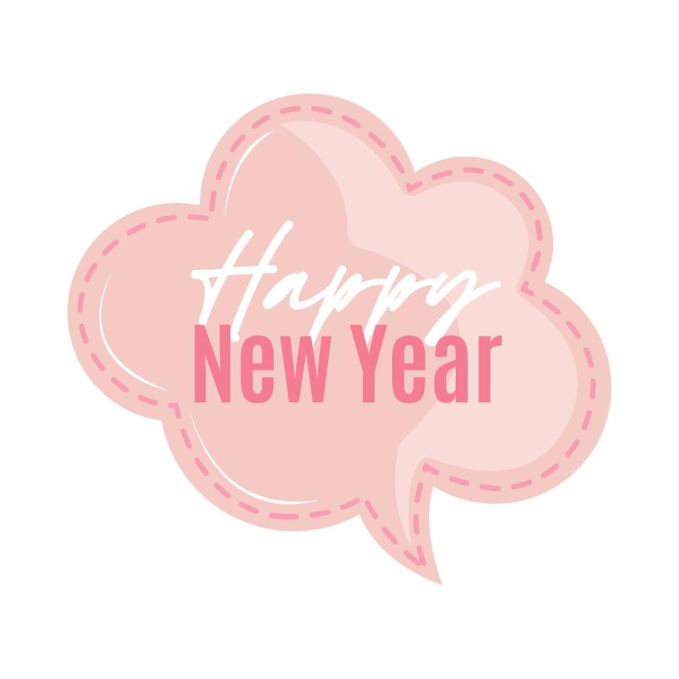 happy new year icon vector