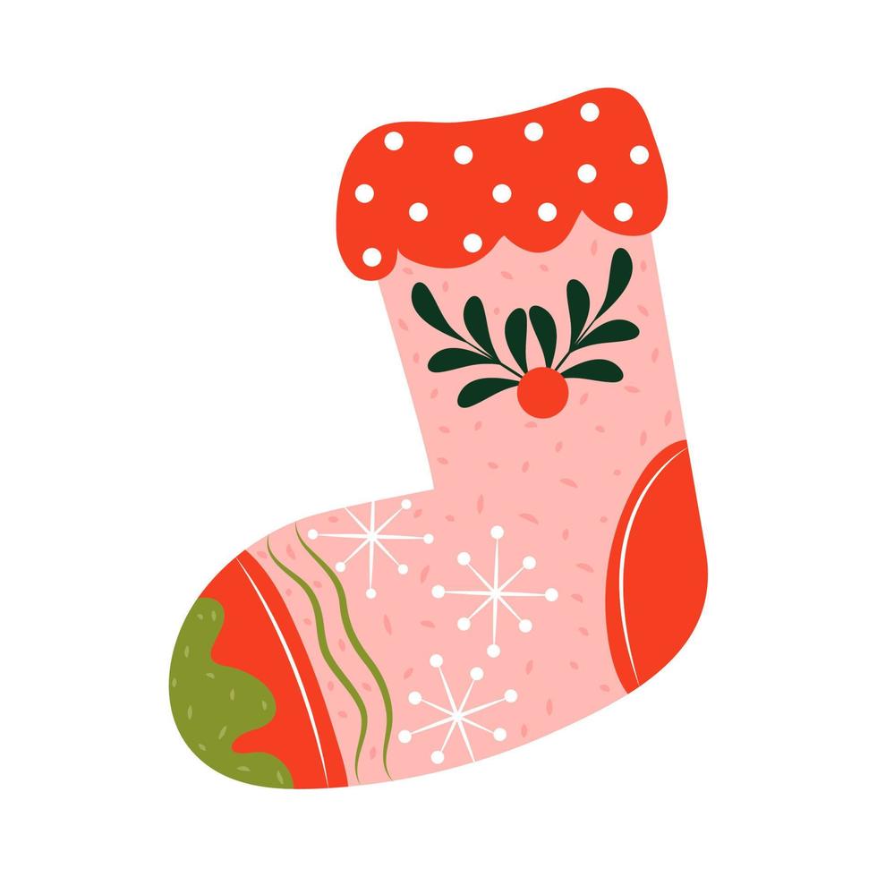 sock christmas icon vector