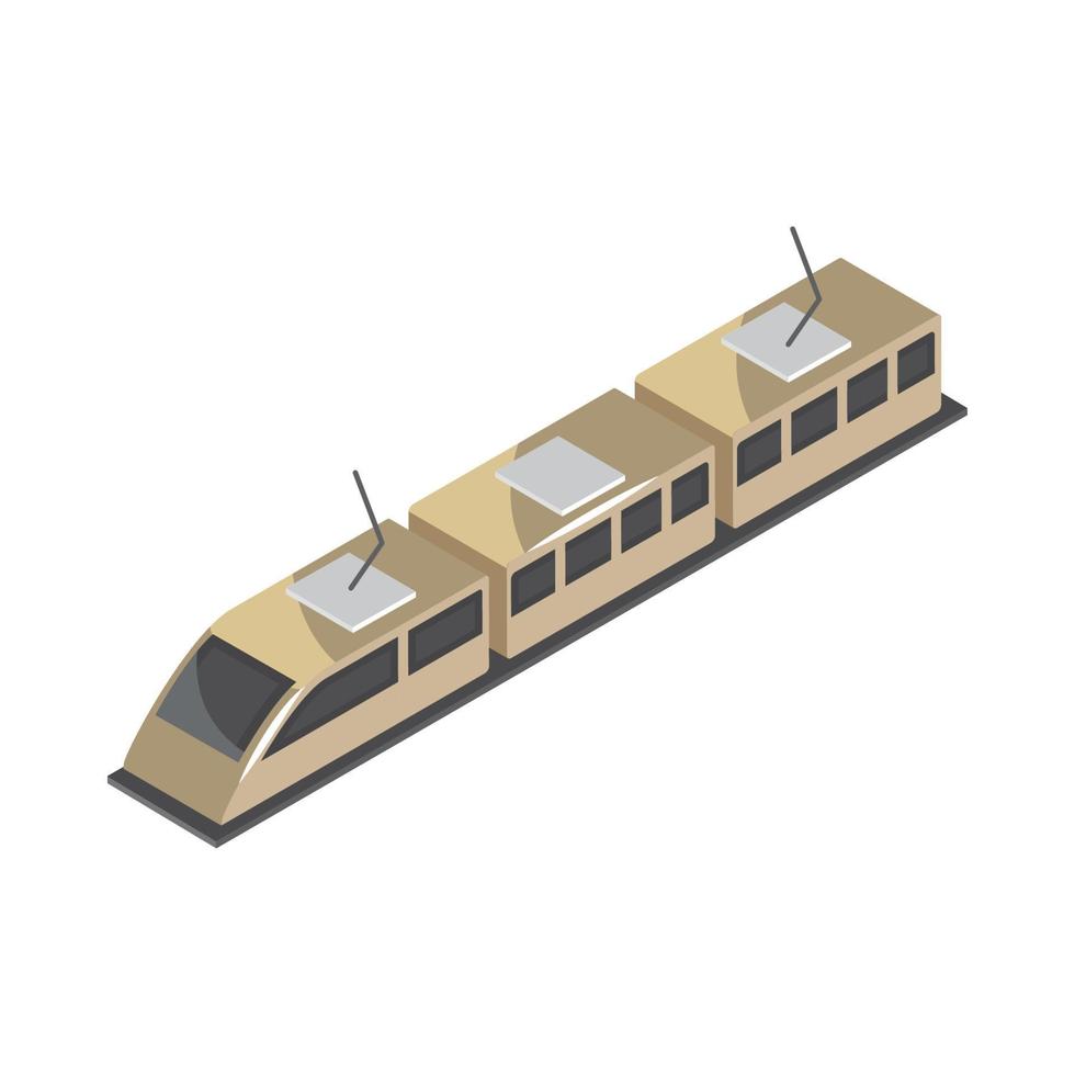 isometric train transport vector