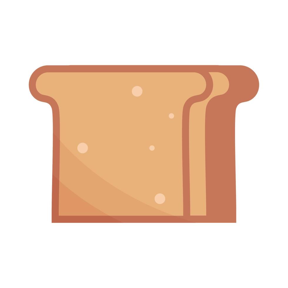 icono de rebanada de pan vector
