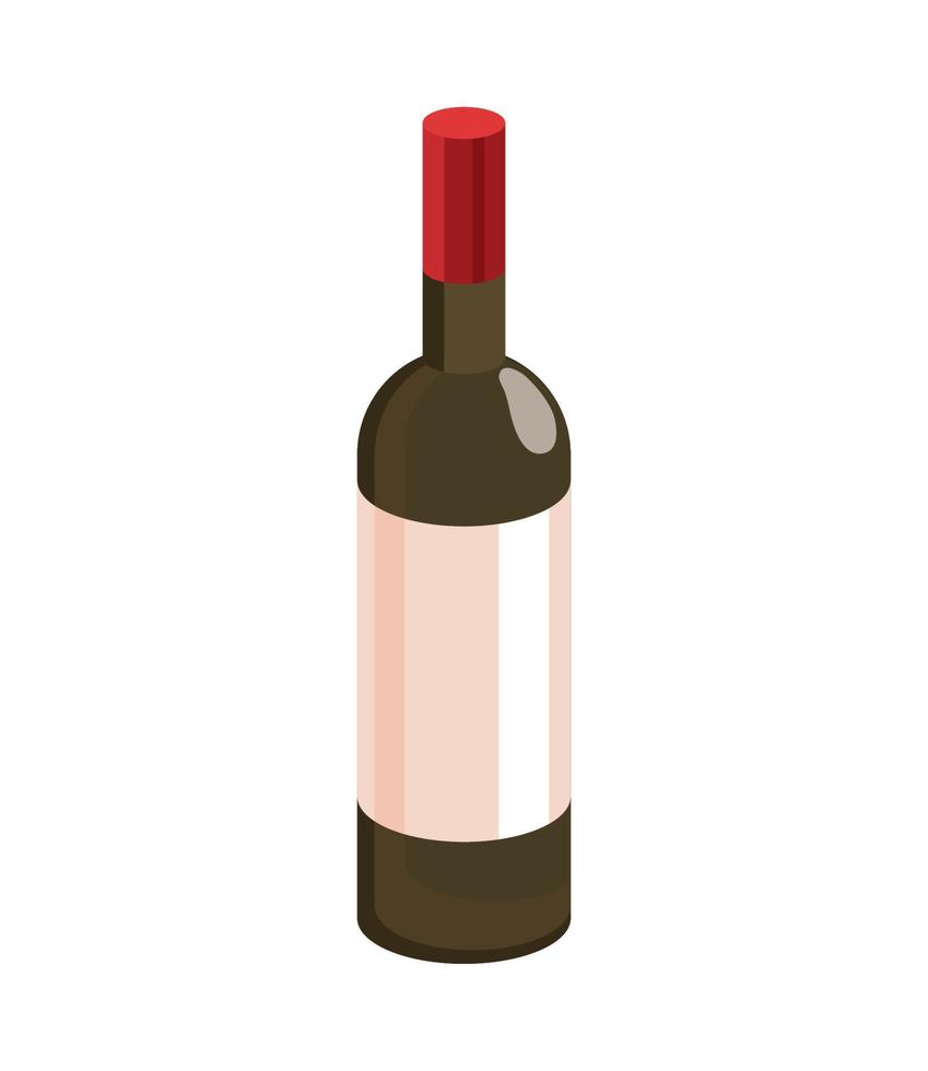 bebida de botella de vino vector