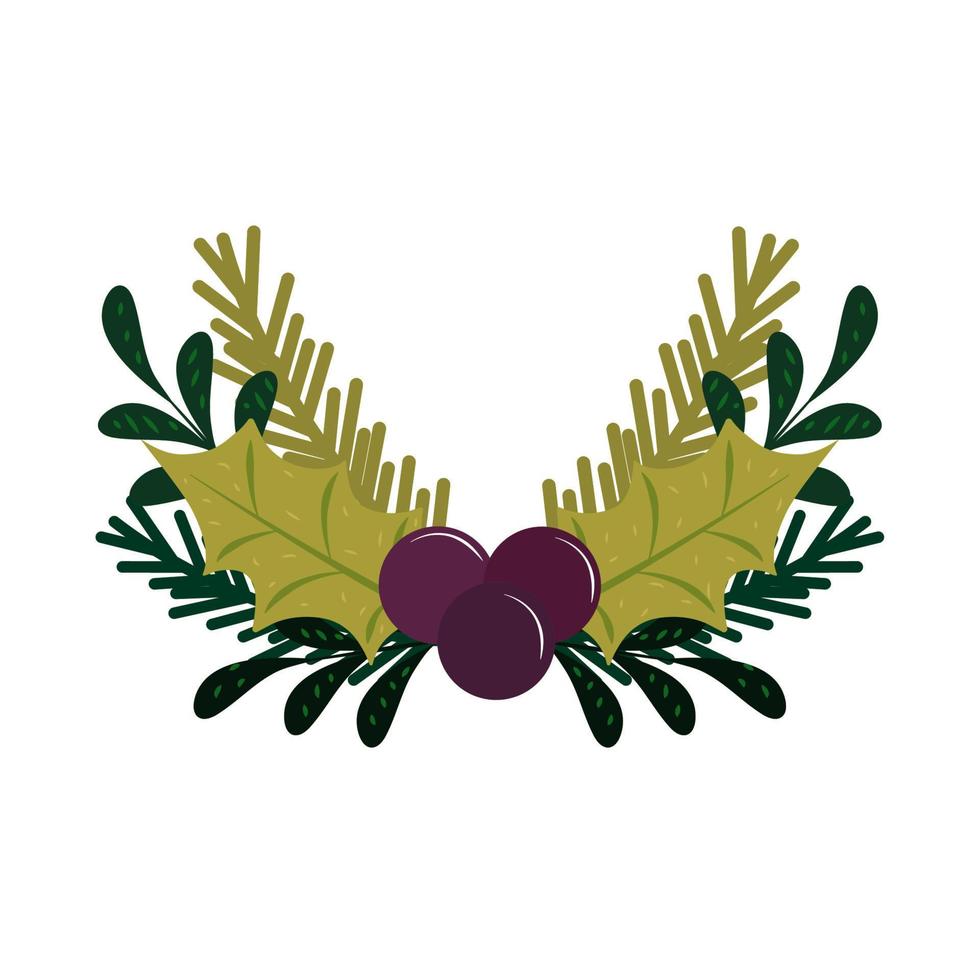 mistletoe christmas icon vector