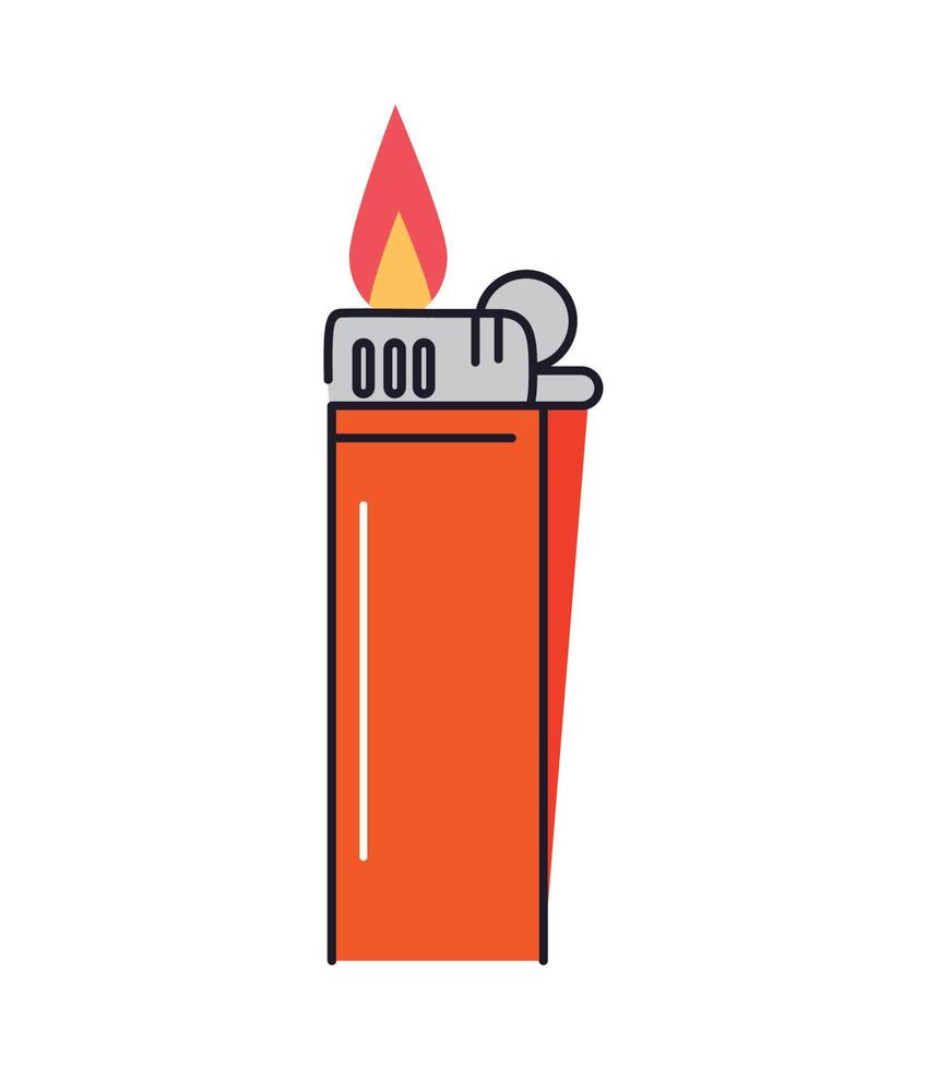hot lighter icon vector