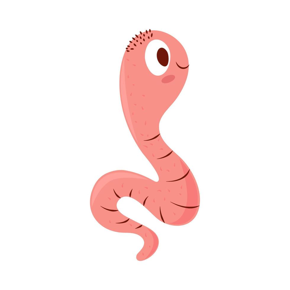 earthworm insect cartoon vector