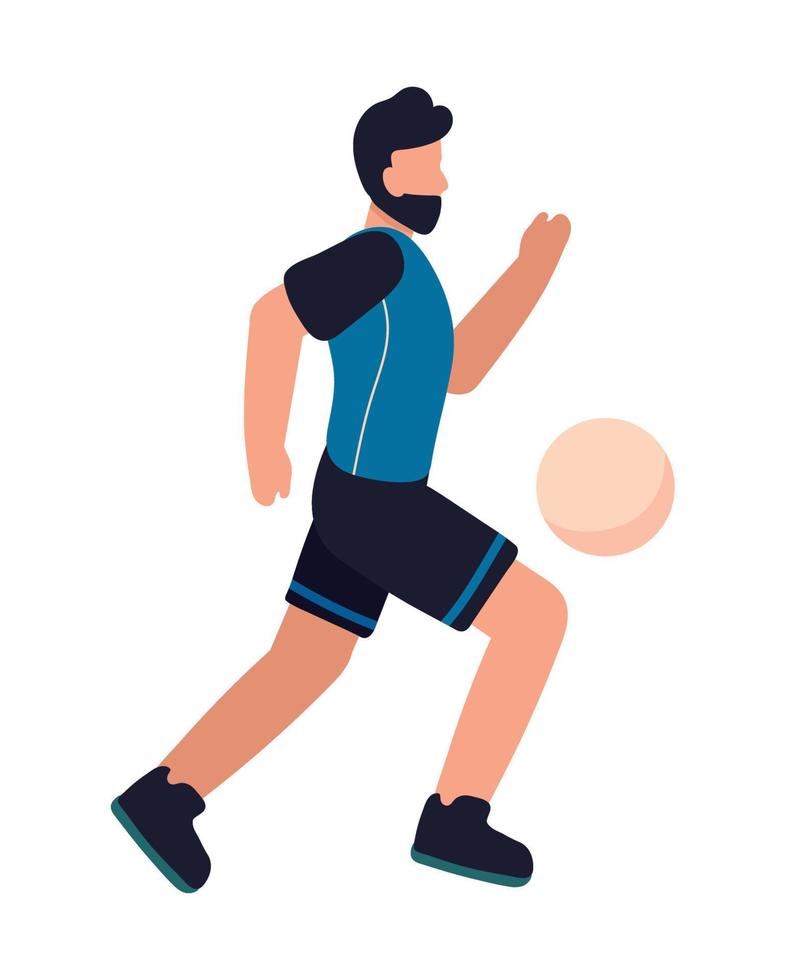 male soccer player vector