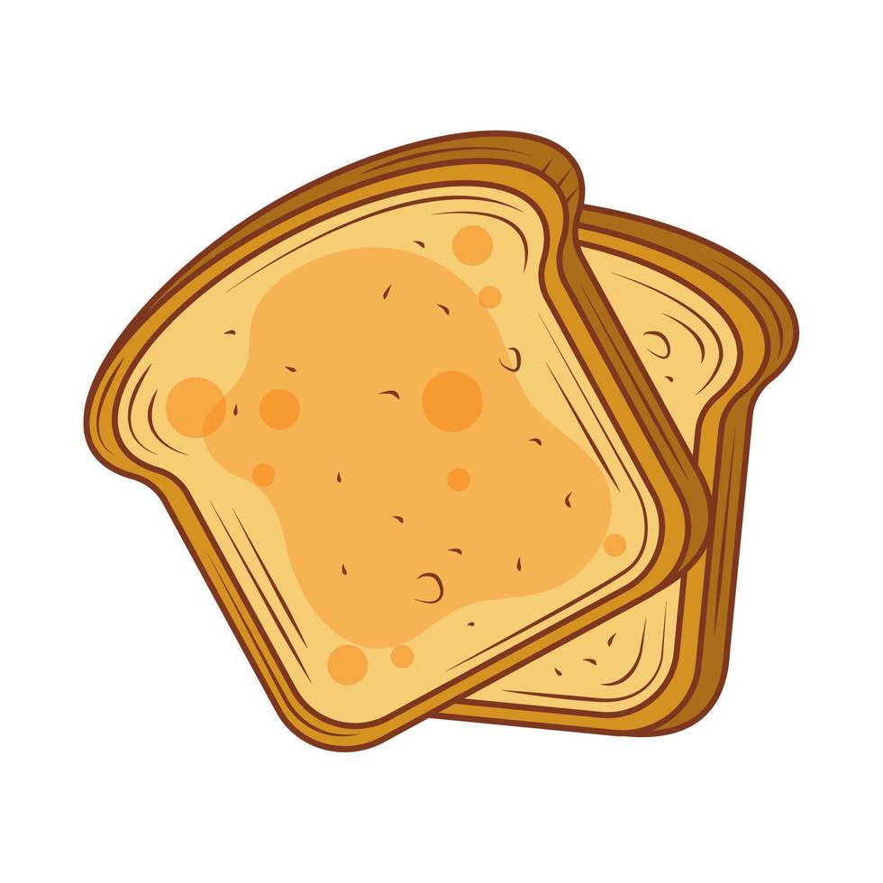 bread with butter vector