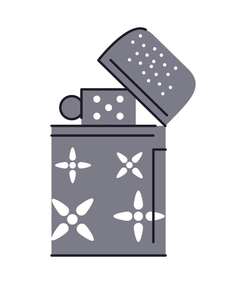 steel lighter icon vector