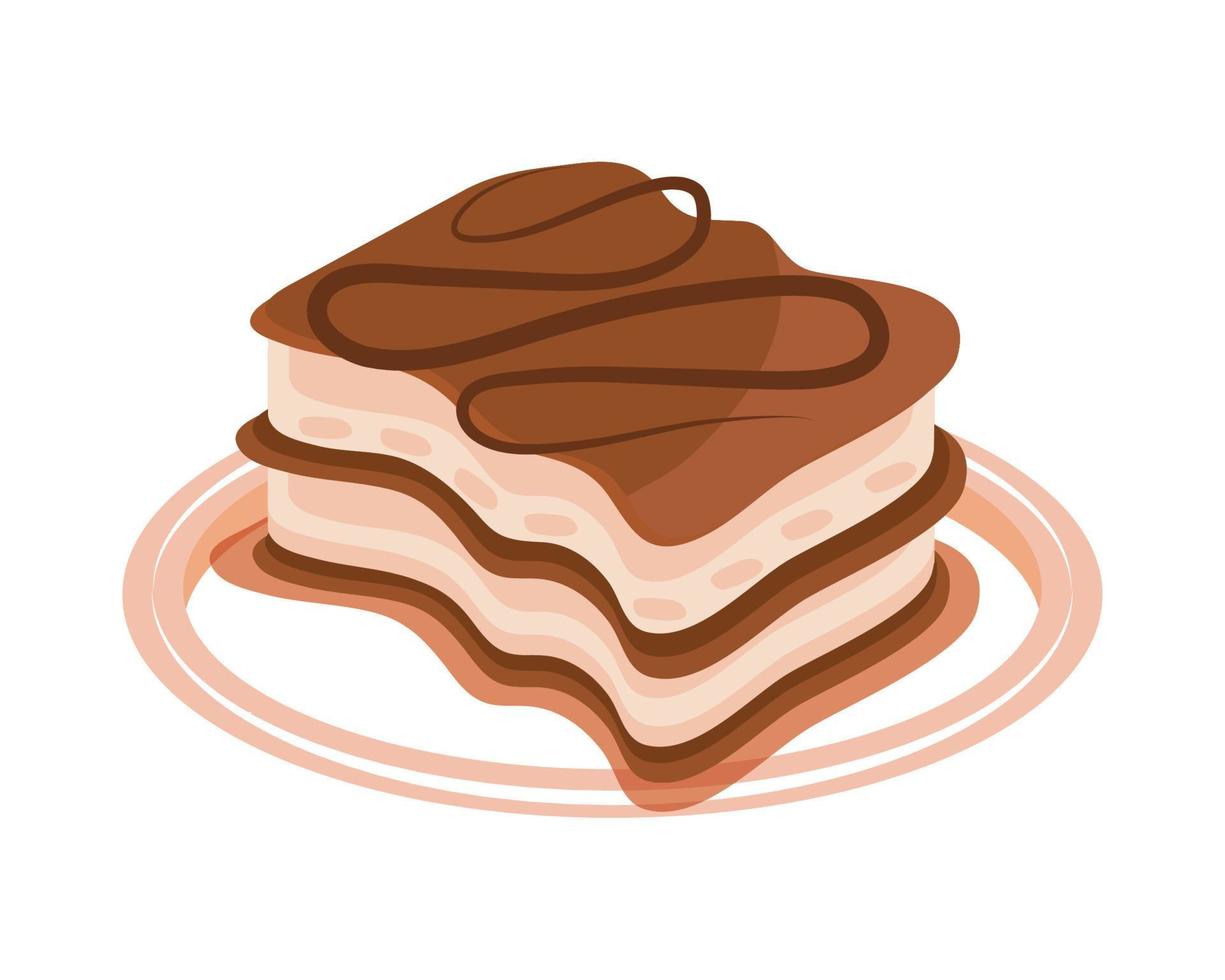 pastelería comida italiana vector