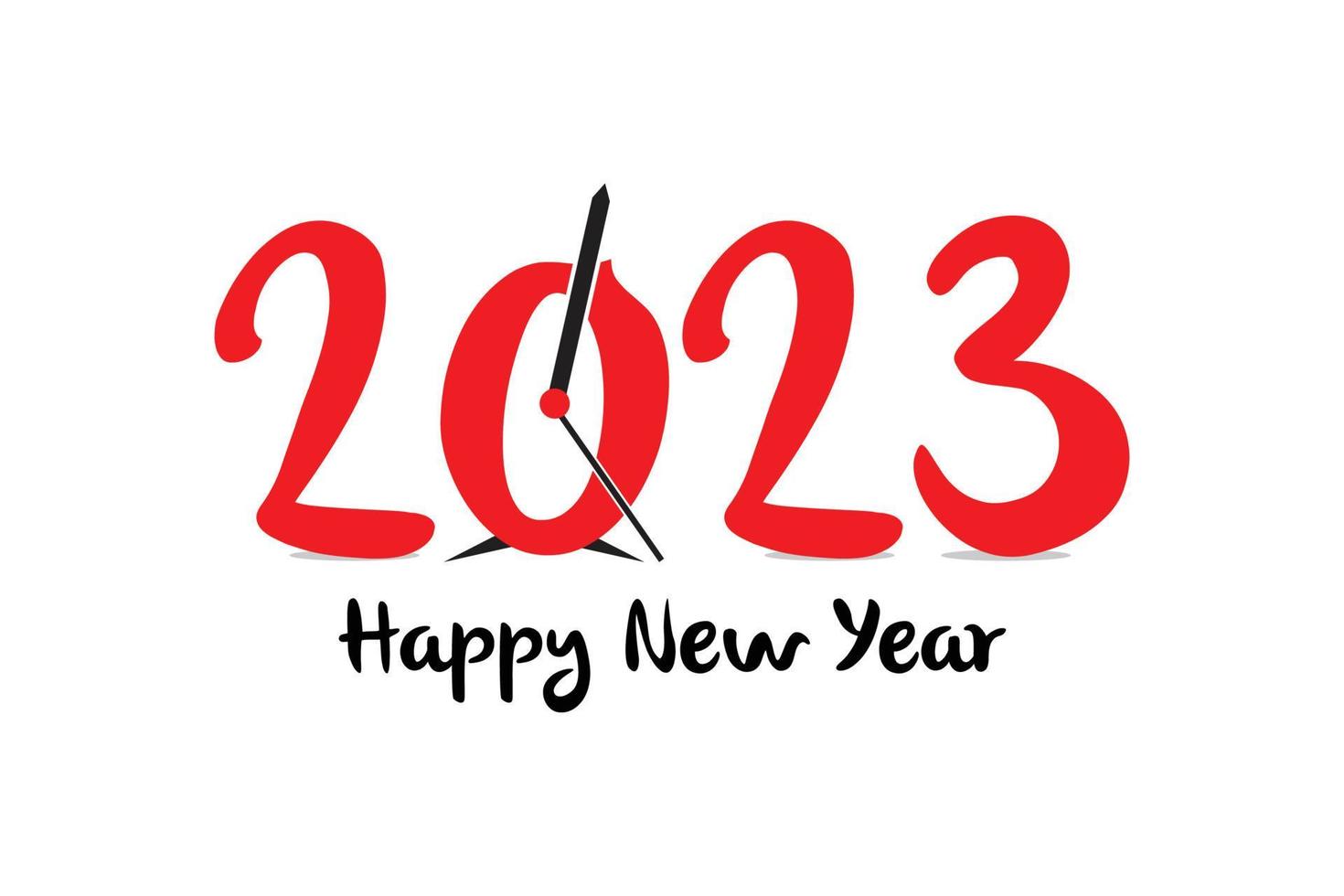 happy new year 2023 text typography design vector illustration